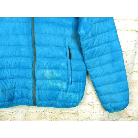 Scandinavian Explorer Down Jacket Women S Blue Ultra Light Quilted Puffer Hoodie - Picture 8 of 14